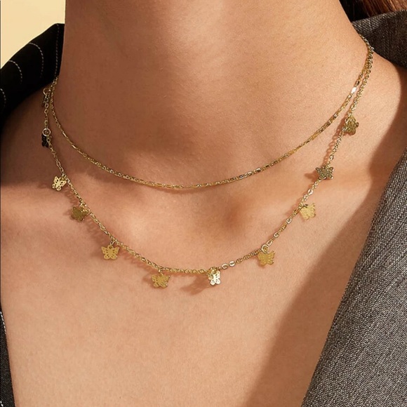 Jewelry - • Briar • Layered Butterfly Charm Necklace